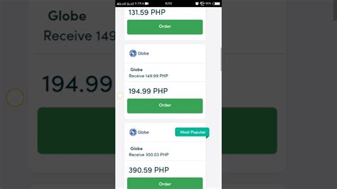 buy load using paypal globe